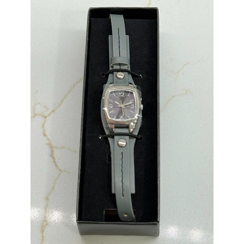Title: Avon Pacific Chic Watch Grey Cuff Style Strap – New in Box